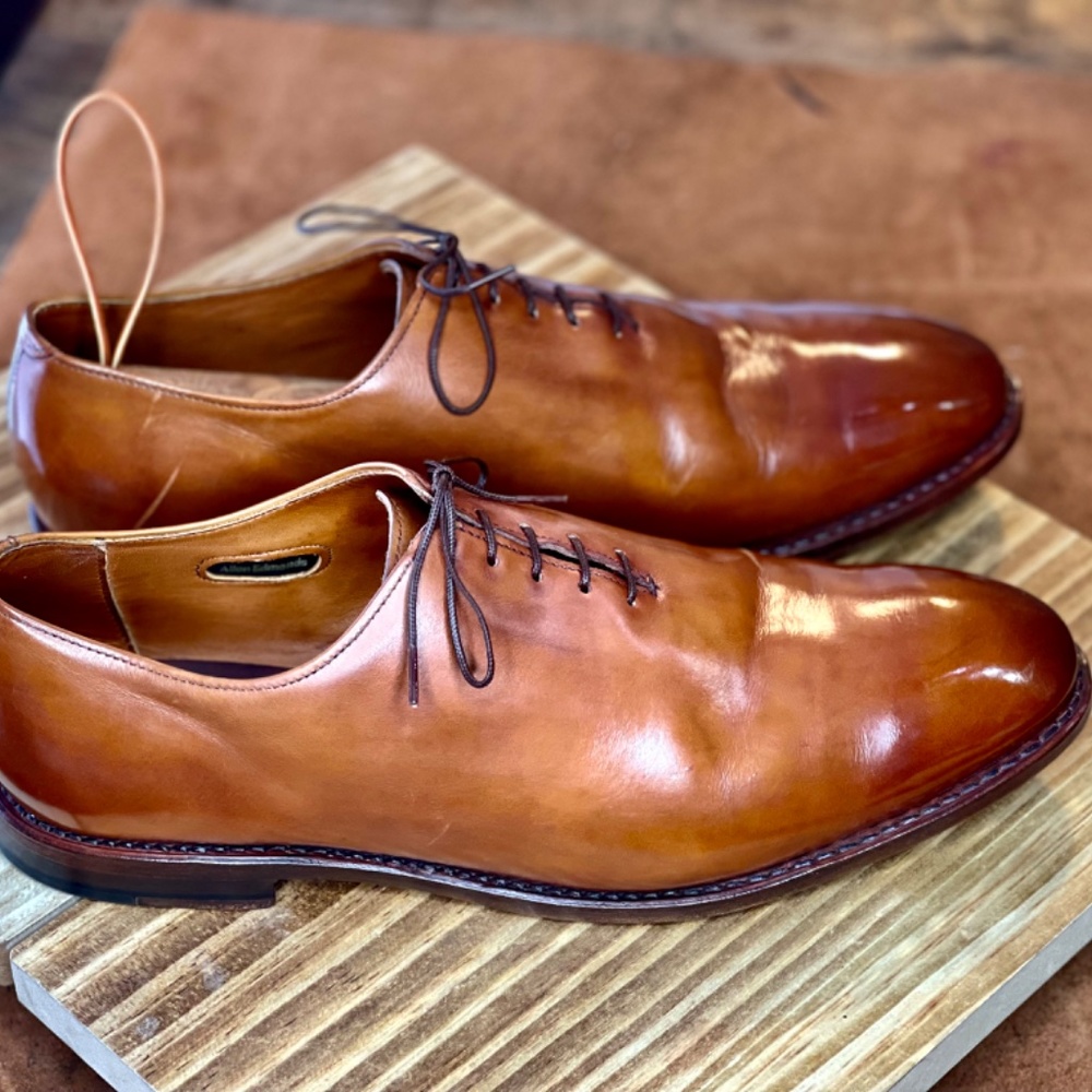 *RARE!* Allen Edmonds “Hanover” Wholecut Walnut 11 D Custom Patina Wedding Shoes - Picture 6 of 6